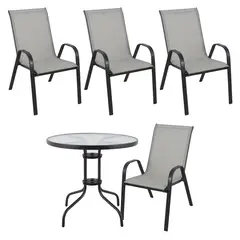 undefined - Combo Juego de comedor 4 personas sling crudo