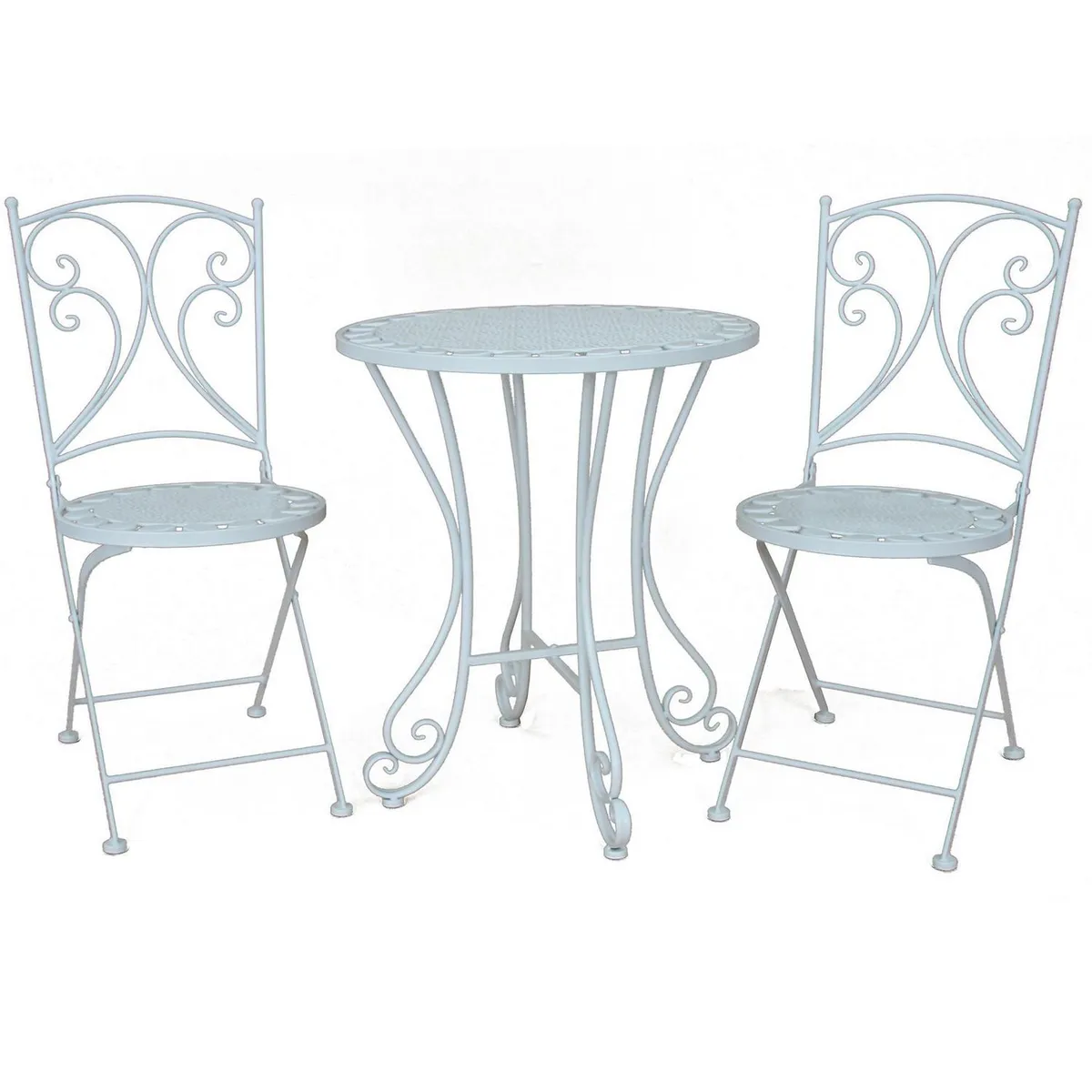 JUST HOME COLLECTION - Juego de Balcón de Terraza Roma 2 Personas Blanco