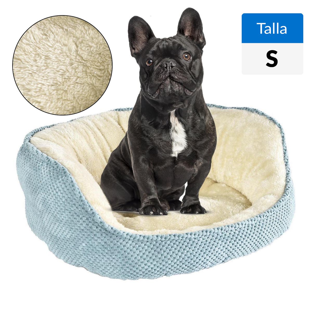 PETIZOOS - Cama S para Perro 17x55x45 cm Azul