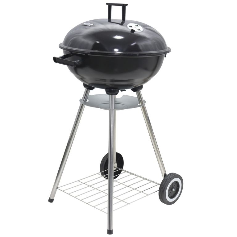Parrilla a Carbón Redonda 44x87 cm Acero Inoxidable