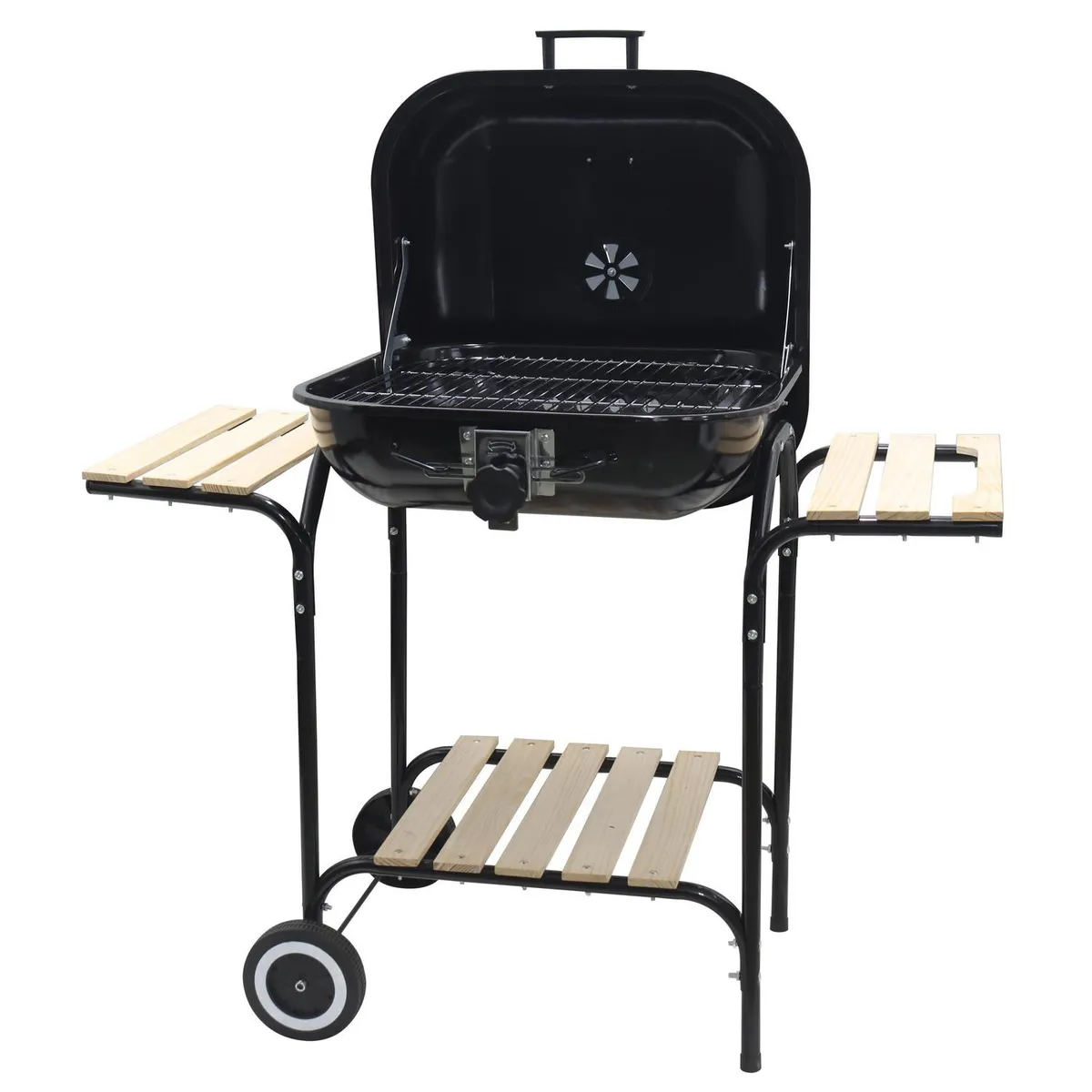 MR BEEF - Parrilla a Carbón 62x104 cm Negra Acero