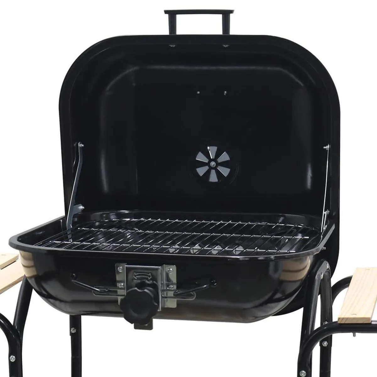 MR BEEF - Parrilla a Carbón 62x104 cm Negra Acero