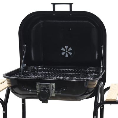 Imagen 2 del producto Parrilla a Carbón 62x104 cm Negra Acero