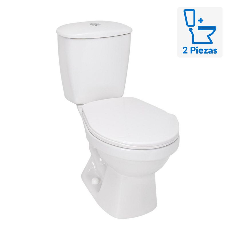CORONA - Sanitario Two piece a Piso 30,5 cm 4.8 Litros Laguna blanco