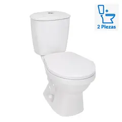 CORONA - Sanitario Two piece a Piso 30,5 cm 4.8 Litros Laguna blanco