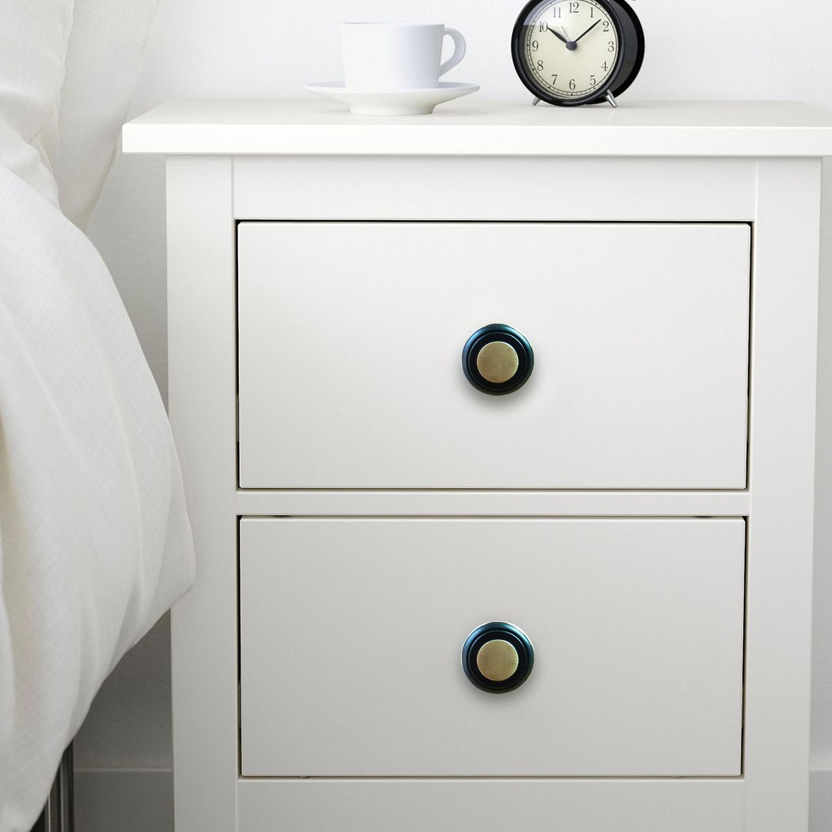 FIXSER - Pack 2 pomos orbit laton-negro