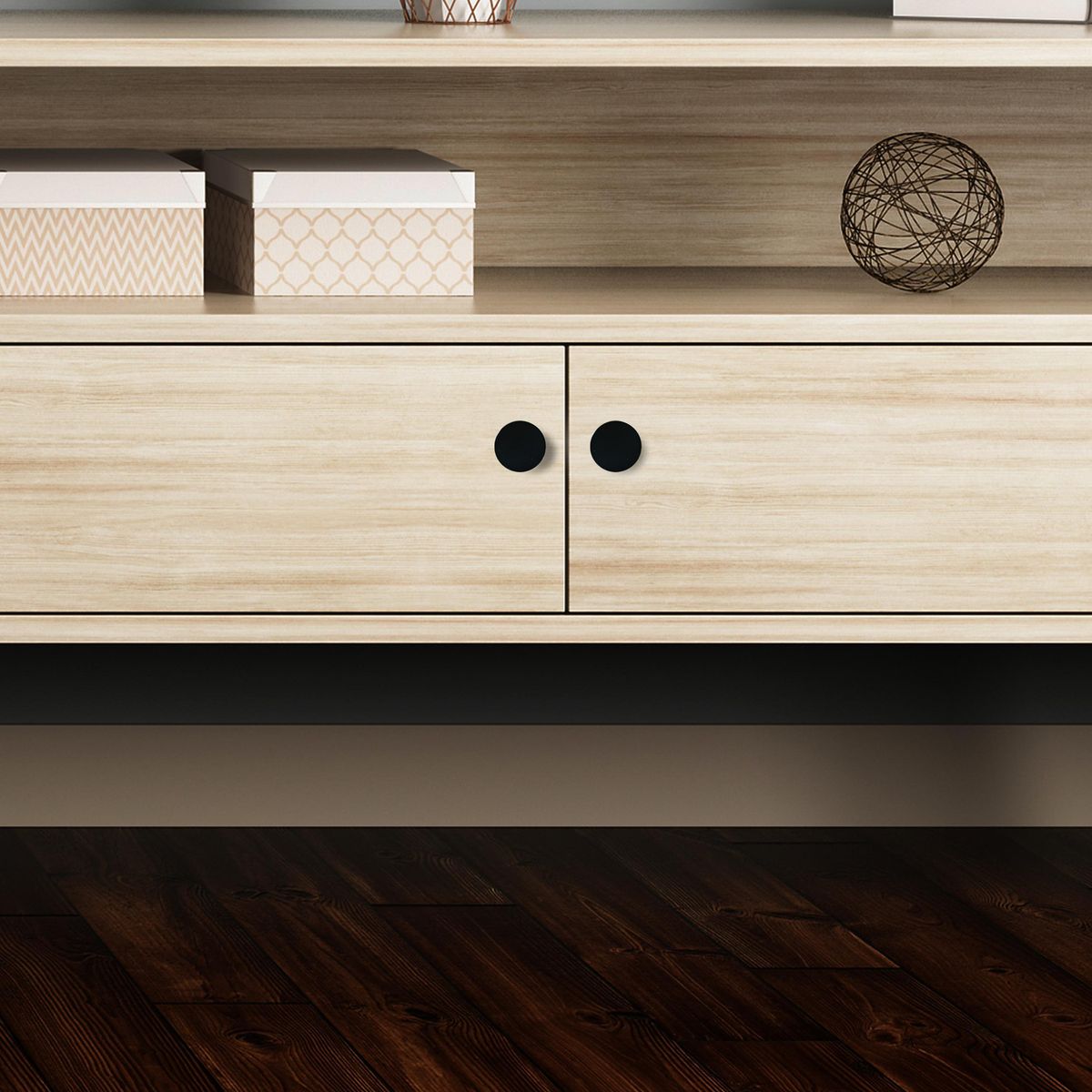 FIXSER - Pack 2 pomos laton- negro