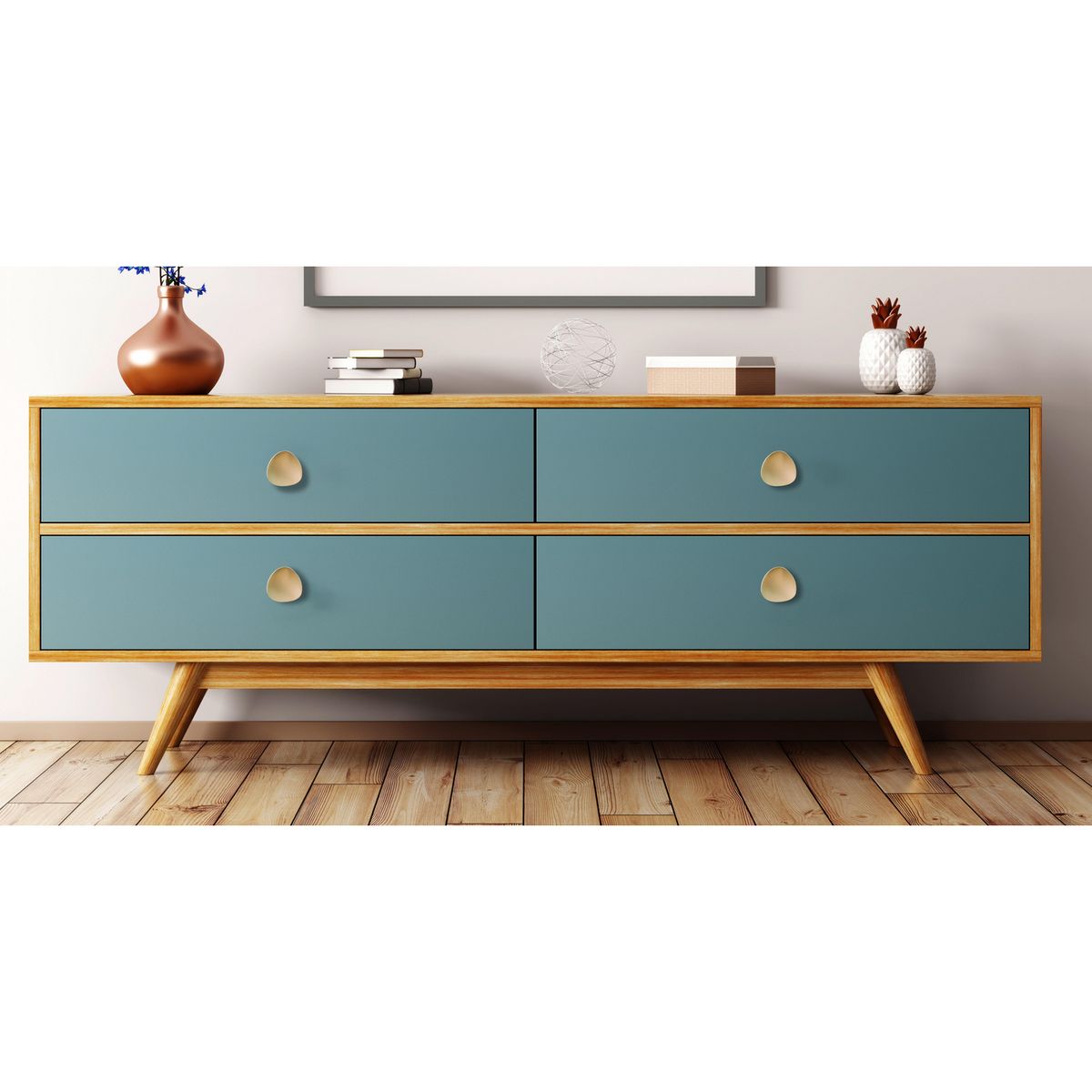 FIXSER - Pack 2 pomos plato laton pulido