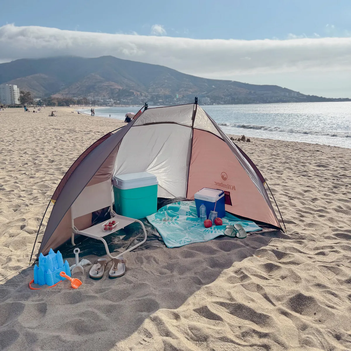 KLIMBER - Paraviento de Playa 2 Personas Gris