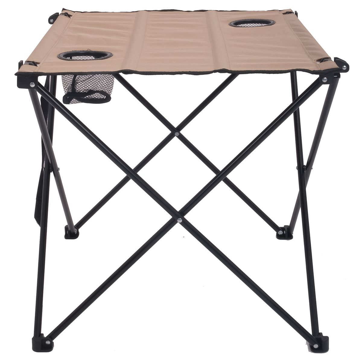 KLIMBER - Mesa de Camping Rectangular 53x61x51 cm Café