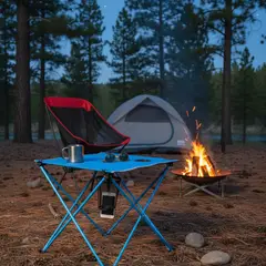 KLIMBER - Mesa de Camping Portatil Estándar 61 cm Celeste