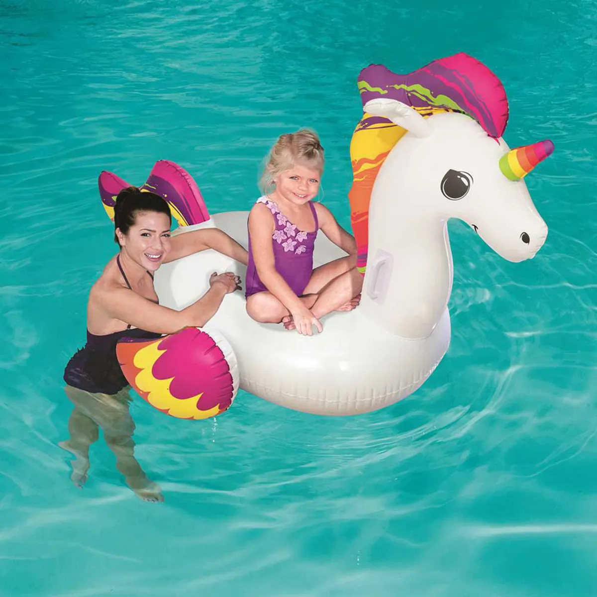 BESTWAY - Flotador de Unicornio Multicolor 155x150x119 cm