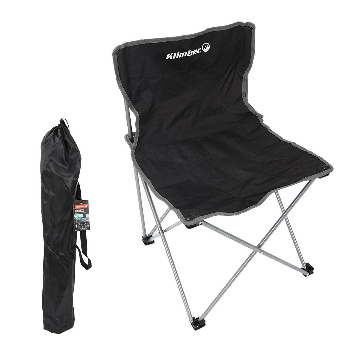 KLIMBER - Silla Plegable Camping 48x73.5x48 Colores