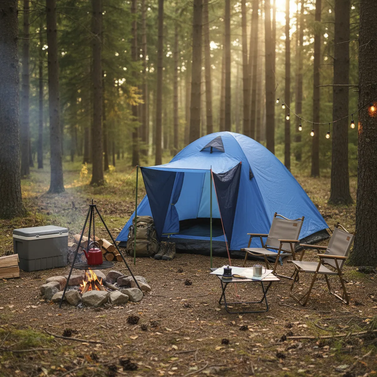 KLIMBER - Carpa Camping Iglú Dome 4 Personas Azul