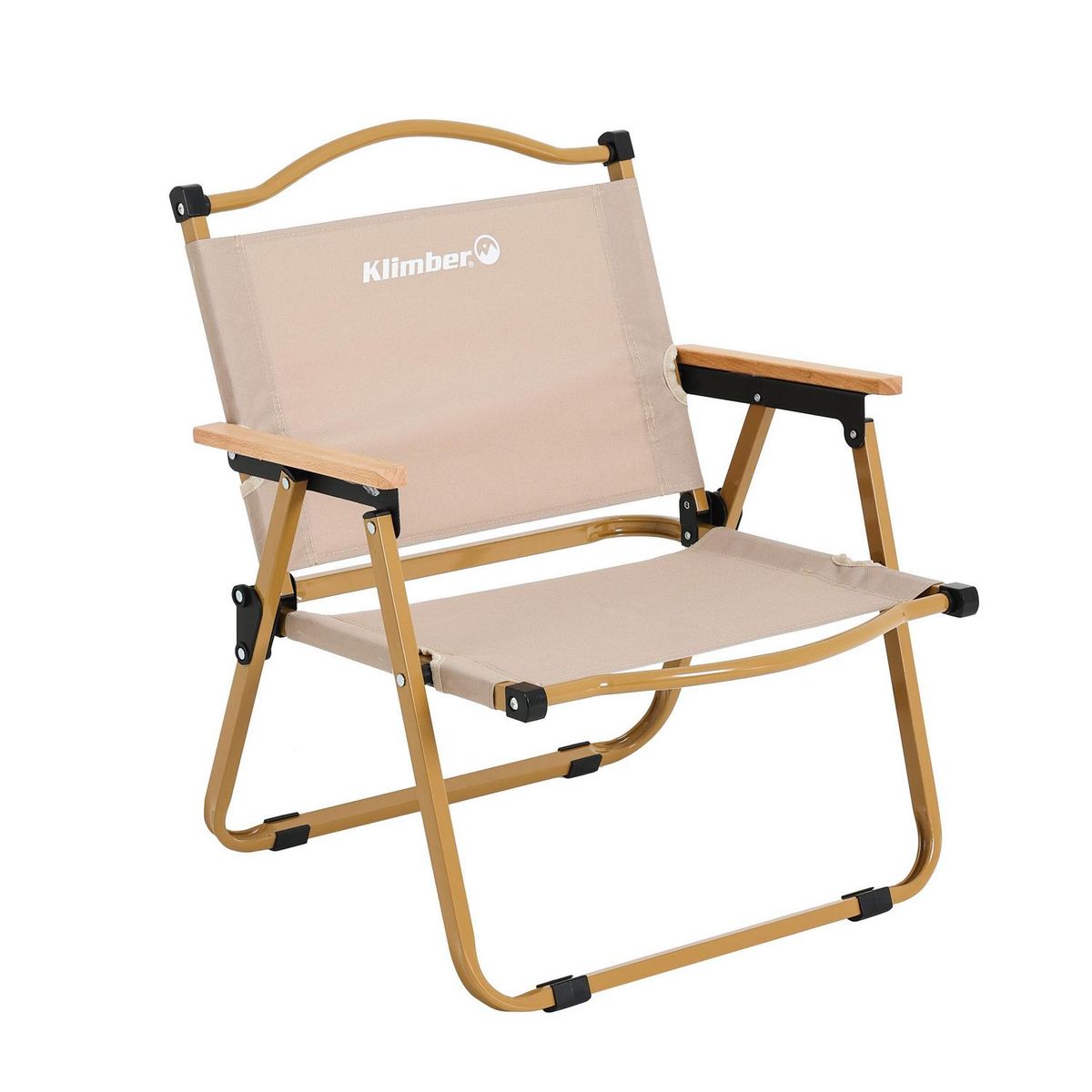 KLIMBER - Silla Plegable Camping 52x64x55 cm Beige