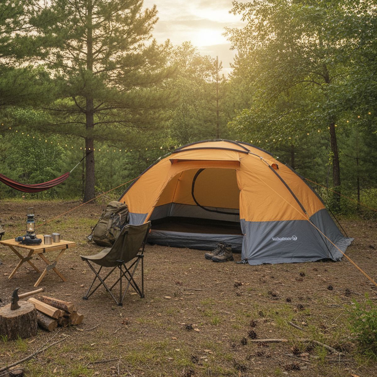 KLIMBER - Carpa Camping Rupanco 8 Personas Naranjo/Gris