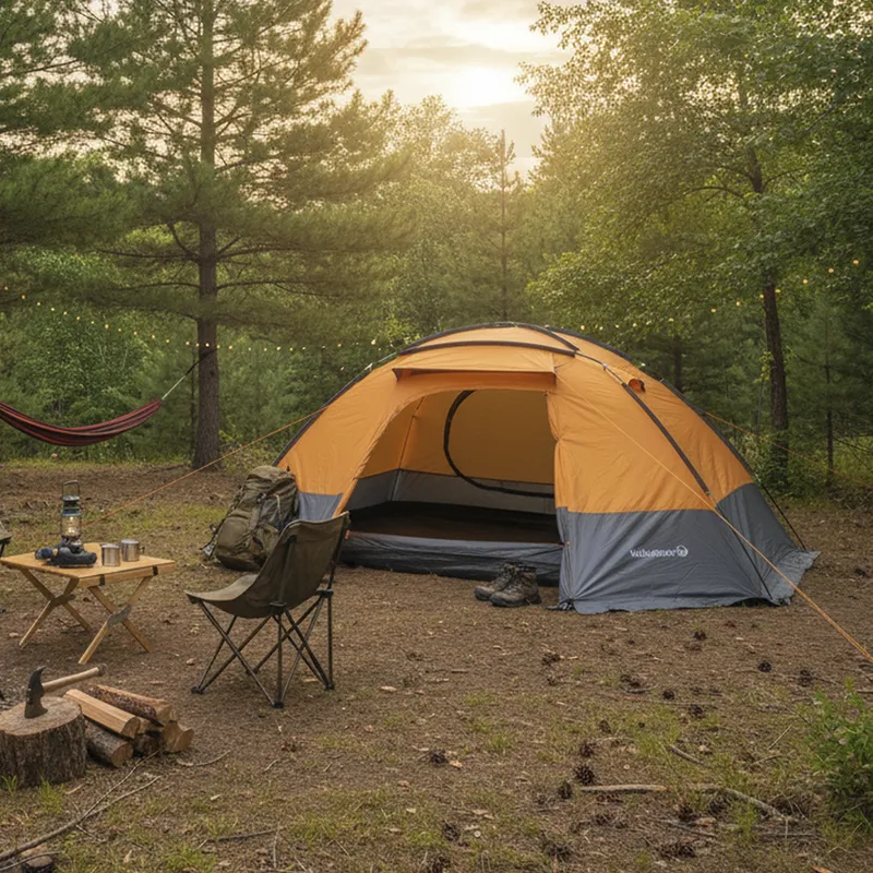 KLIMBER - Carpa Camping Rupanco 8 Personas Naranjo/Gris