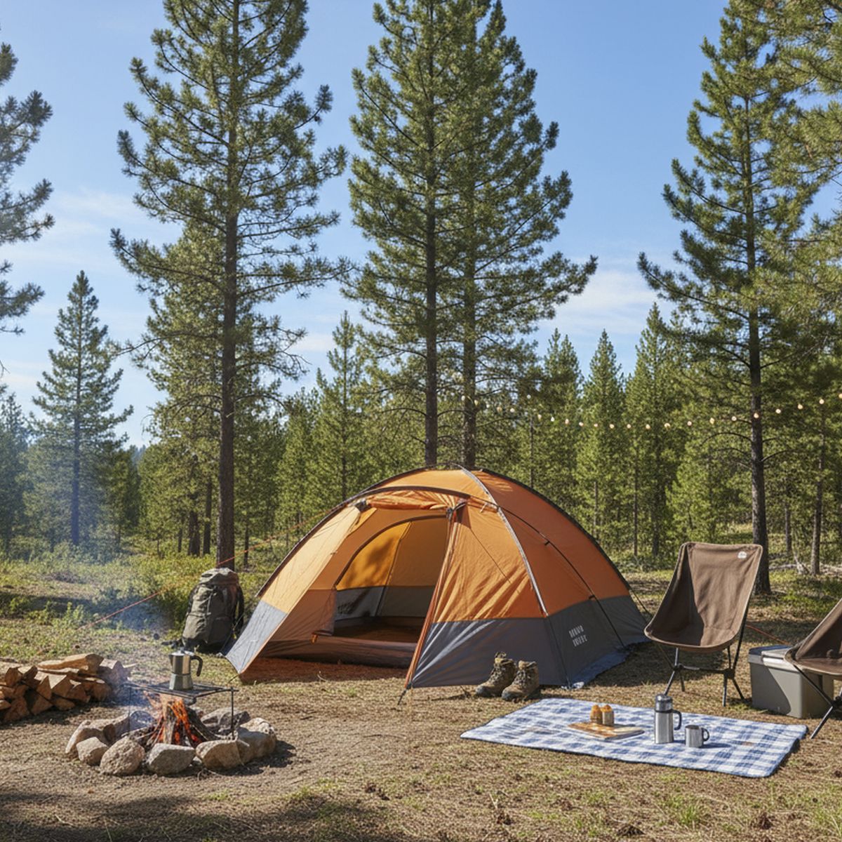 KLIMBER - Carpa Camping Rupanco 6 Personas Naranjo/Gris