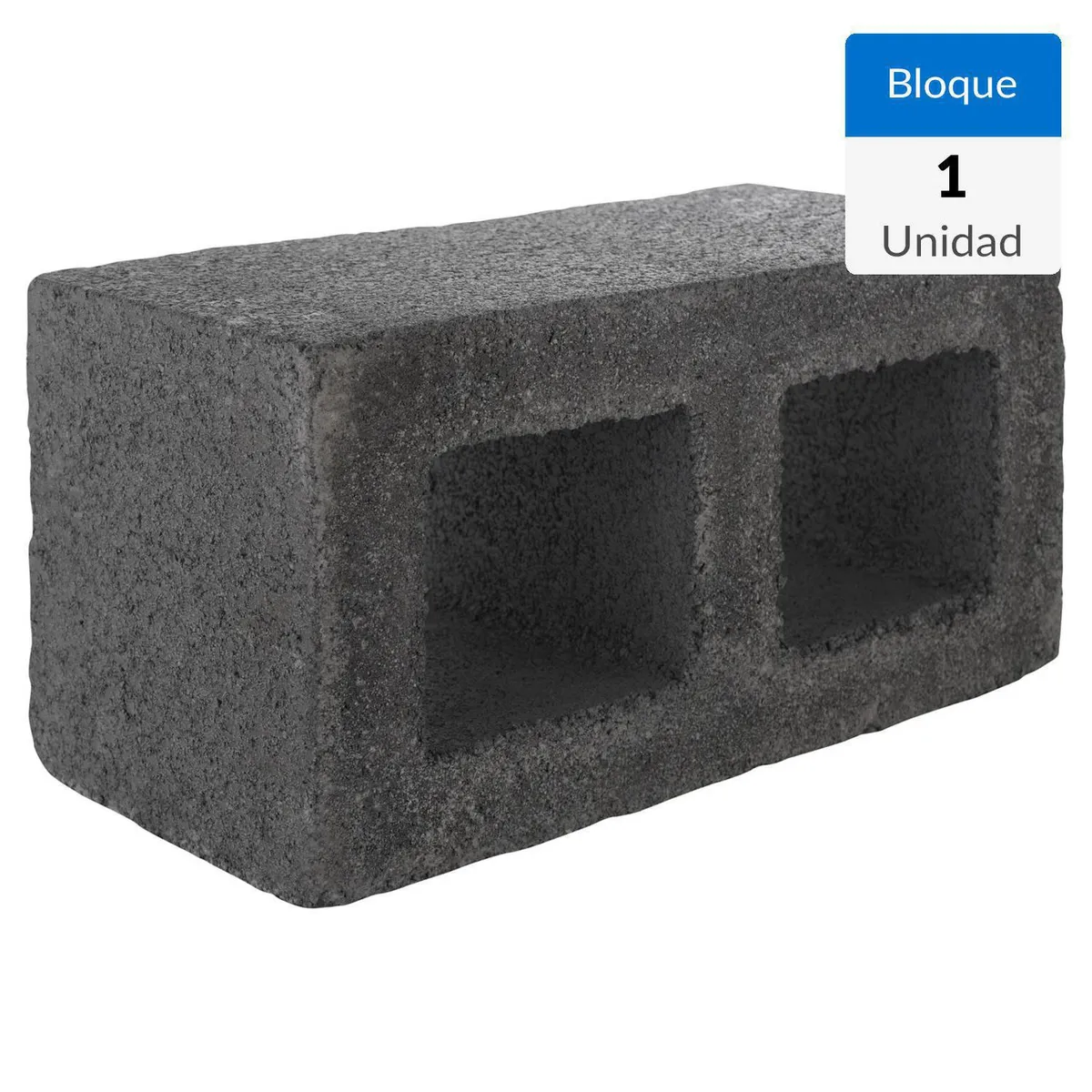 MULTIMARCA - Bloque liso gris 19x19x39 cm