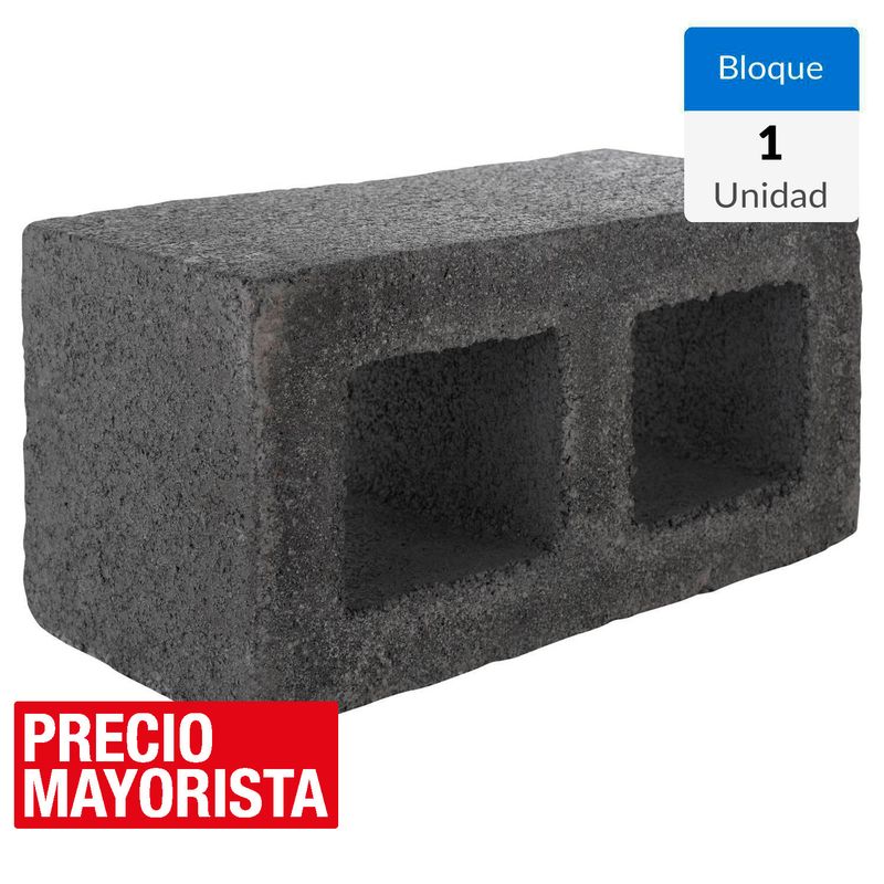 MULTIMARCA - Bloque liso gris 19x19x39 cm