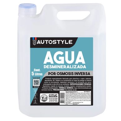 Agua desmineralizada 5 litros bidn