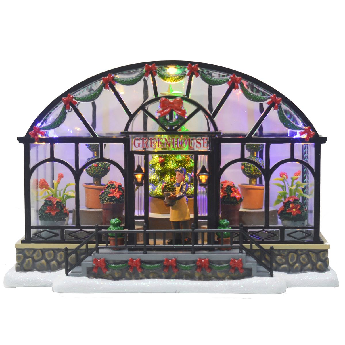 DEAR SANTA - Villa Invernadero iluminada 20 cm