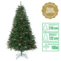 DEAR SANTA - Árbol de Navidad Berries/Piña 210 cm 1056 Ramas