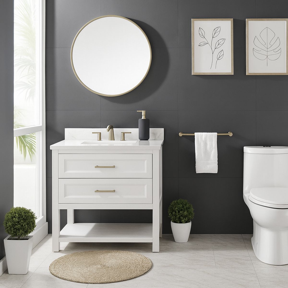 SENSI DACQUA - Toallero barra 46 Londres dorado