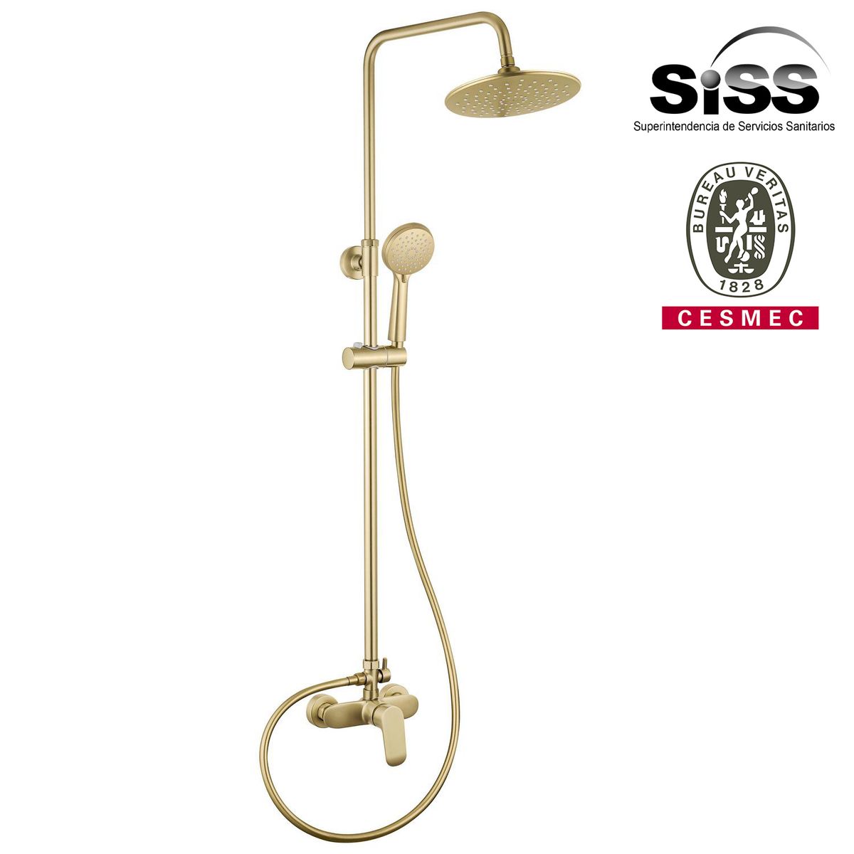 SENSI DACQUA - Columna monomando ducha Brush Gold Vittorio