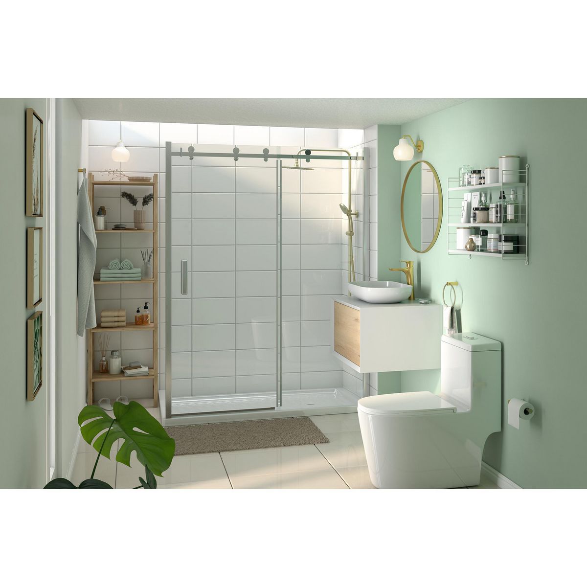 SENSI DACQUA - Columna monomando ducha Brush Gold Vittorio