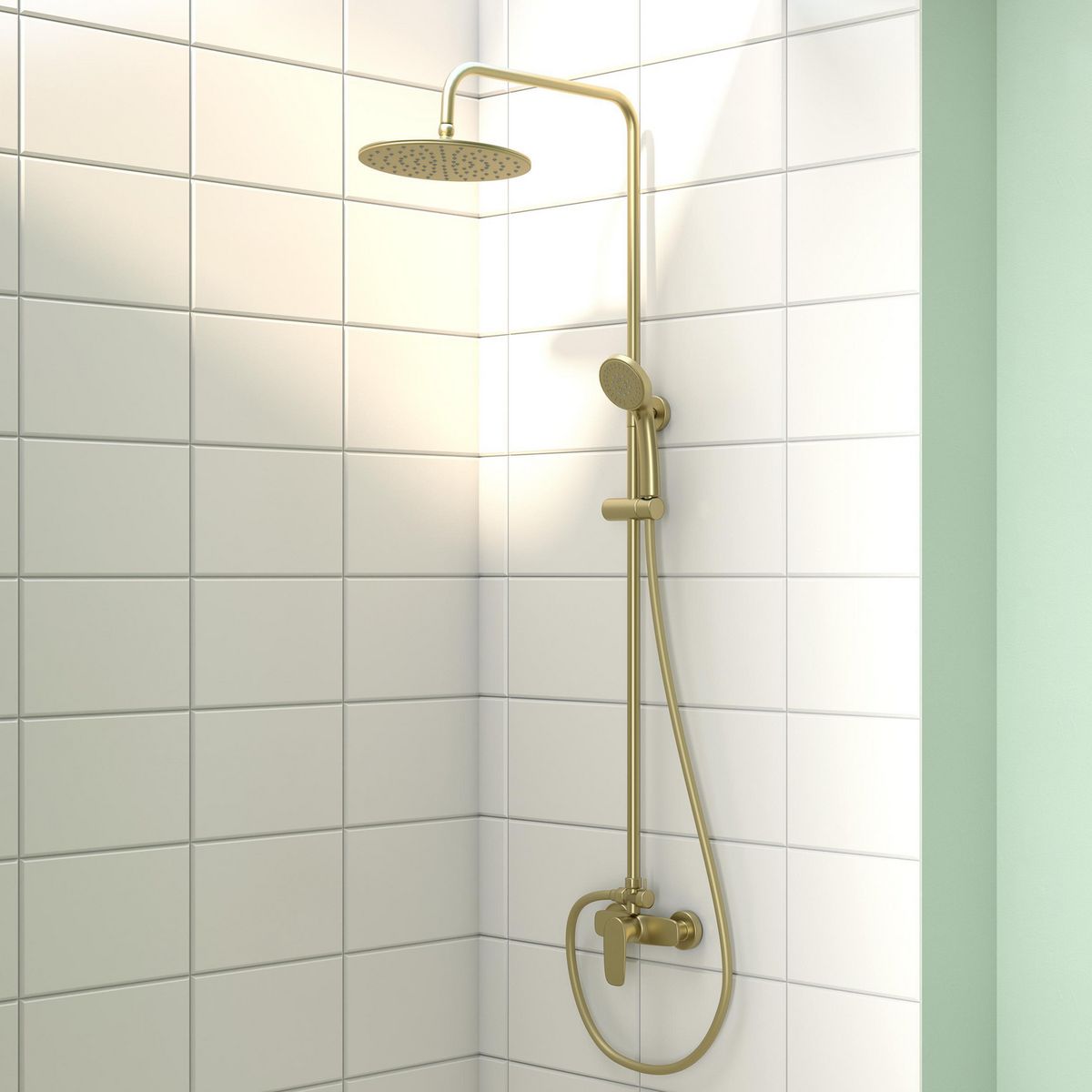 SENSI DACQUA - Columna monomando ducha Brush Gold Vittorio