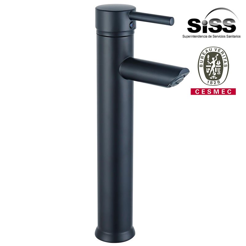SENSI DACQUA - Monomando Lavatorio Alto Milán Negro mate