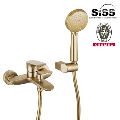 Juego de tina ducha Brush Gold Vittorio