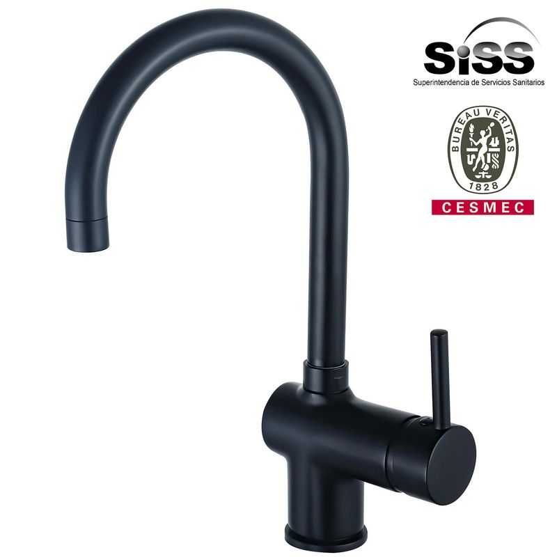 SENSI DACQUA - Monomando Cocina Milán Negro mate