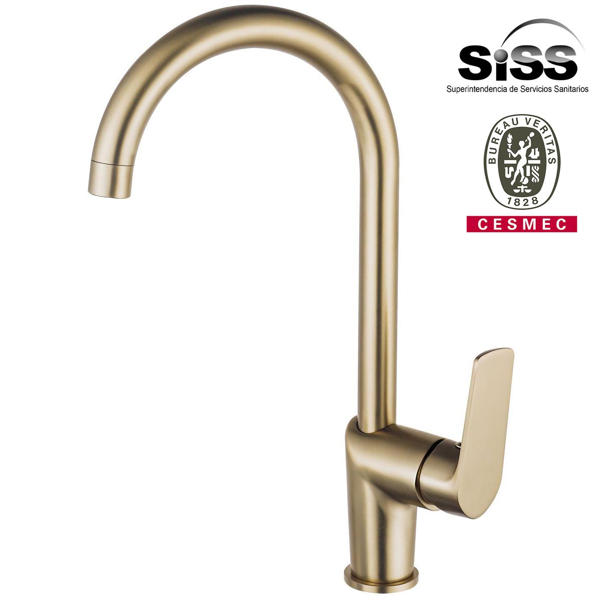 SENSI DACQUA - Monomando Cocina Lucena Dorado Brillante