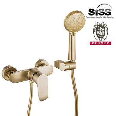 Juego de ducha Brush Gold Vittorio
