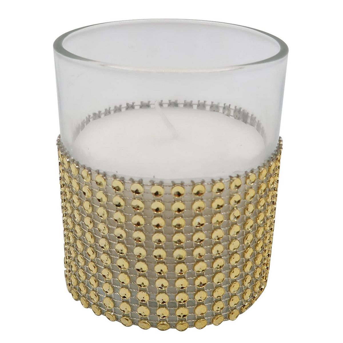 DEAR SANTA - Portavela dorado 8 cm