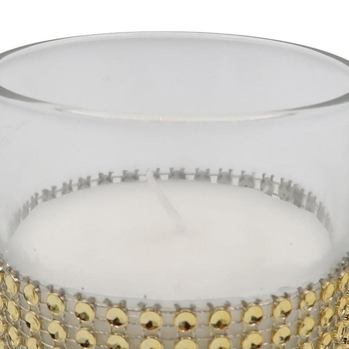 DEAR SANTA - Portavela dorado 8 cm