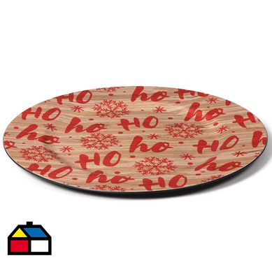 Plato Hohoho Rojo/Caf 33 cm