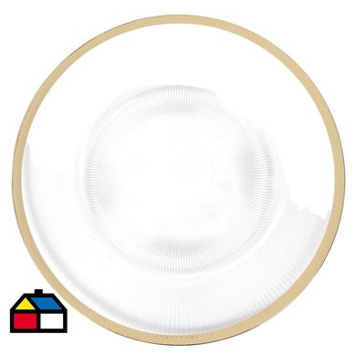 Plato Plstico Dorado 32,5 cm