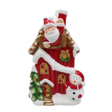 Adorno casa santa roj led 27cm