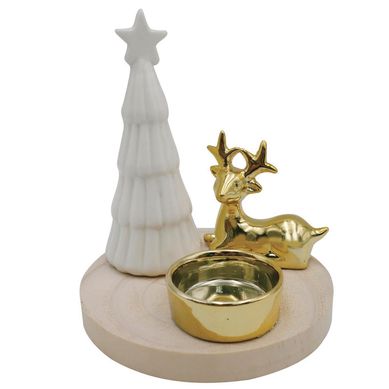 Portavela deco figuras 14.7 cm