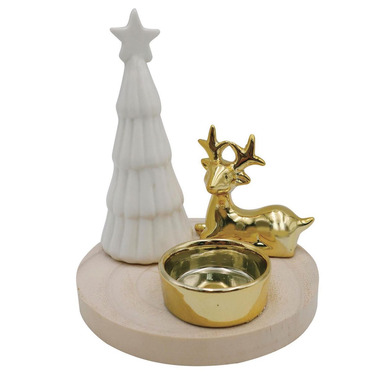 DEAR SANTA - Portavela deco figuras 14.7 cm