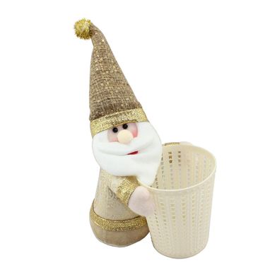 Santa canasto dorado 25 cm