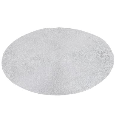 Individual redondo 38 cm plateado