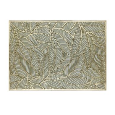 Individual rectangular 30x45 cm dorado hojas