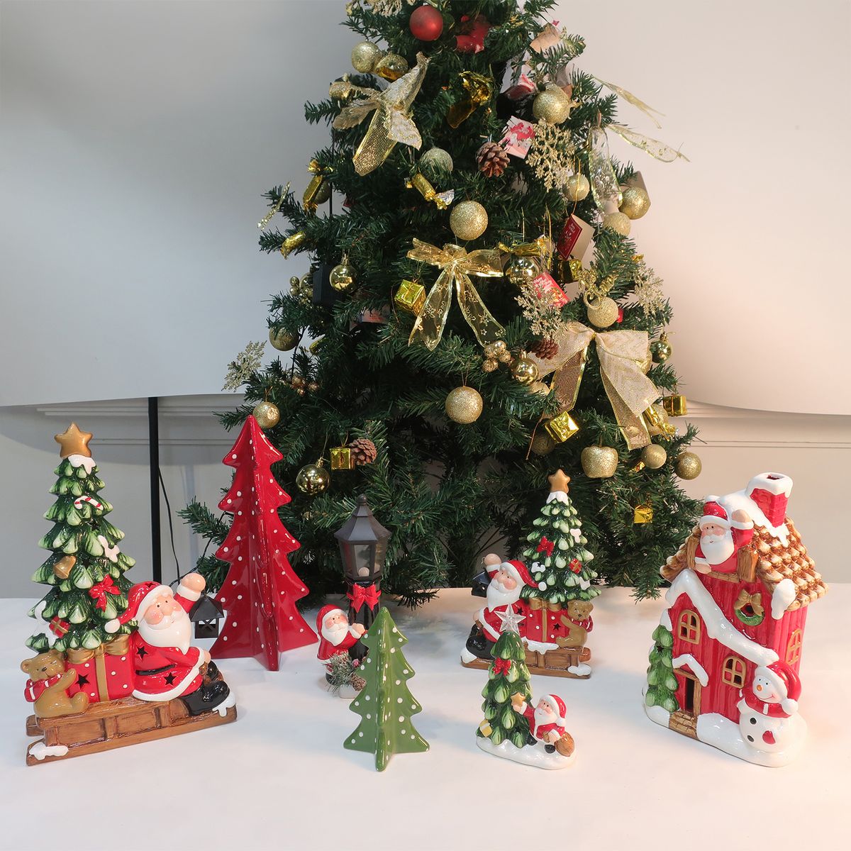 DEAR SANTA - Árbol decorativo verde blanco