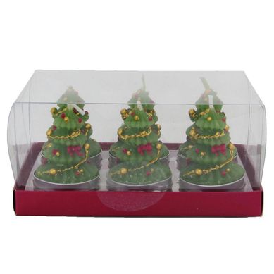 Set vela arbol 3.8cm ver 6pzas