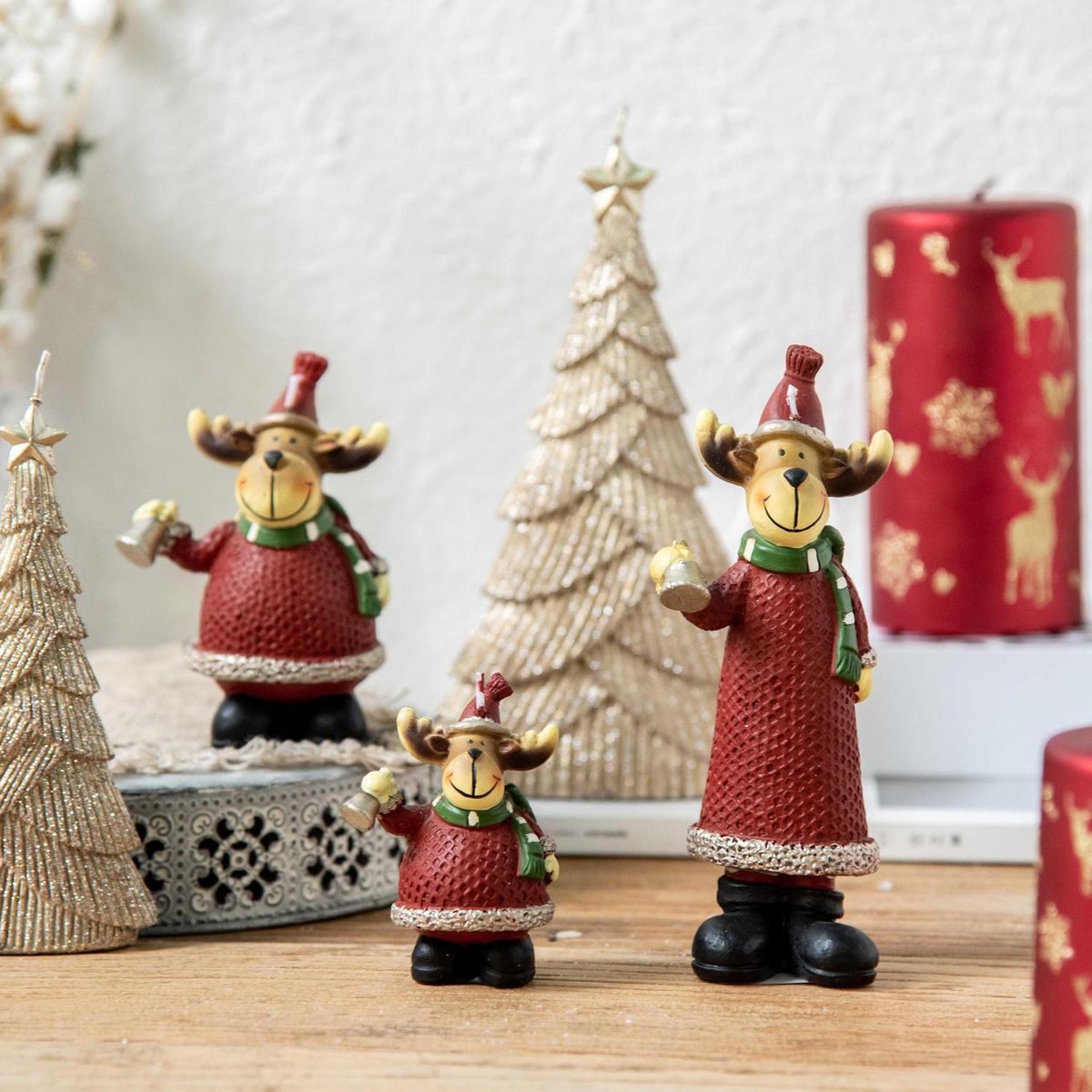 DEAR SANTA - Vela reno rojo 4.6x8.3 cm