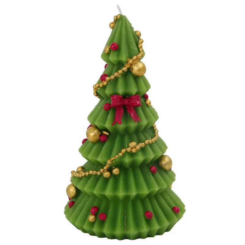 DEAR SANTA - Vela arbol verde 12.2x20.6 cm